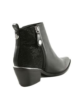 NISHE STIVALETTO BOOTIE LEAT BLACK