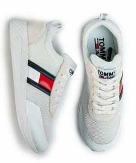 FLEXI TOMMY JEANS FLAG SNEAKER WHITE