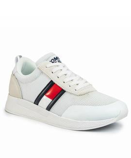 FLEXI TOMMY JEANS FLAG SNEAKER WHITE