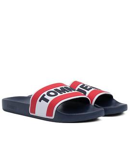 CHANCLAS TOMMY JEANS CORE POOLSLIDE BLACK IRIS