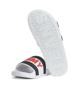 CHANCLAS TOMMY JEANS CORE POOLSLIDE WHITE