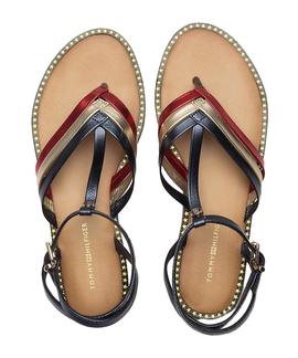 SANDALIAS TOMMY CORPORATE FLAT T-BAR SANDAL RWB