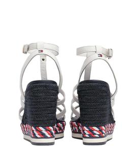 TOMMY COLORFUL ROPE WEDGE SANDAL WHISPER WHITE