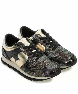 TOMMY LAGOON 1Z1 CAMO SUEDE-BLACK-ANTIQUE GOLD