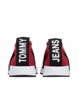 ZAPATILLAS TOMMY JEANS KNIT SNEAKER TANGO RED