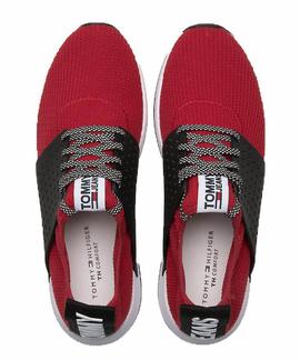 ZAPATILLAS TOMMY JEANS KNIT SNEAKER TANGO RED