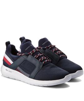 TOMMY TECHNICAL MATERIAL MIX SNEAKER MIDNIGHT