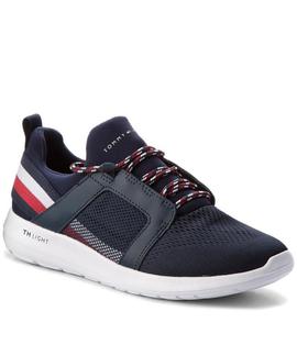 TOMMY TECHNICAL MATERIAL MIX SNEAKER MIDNIGHT