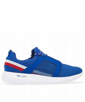 TOMMY TECHNICAL MATERIAL MIX SNEAKER MONACO BLUE