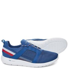 TOMMY TECHNICAL MATERIAL MIX SNEAKER MONACO BLUE