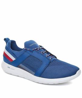 TOMMY TECHNICAL MATERIAL MIX SNEAKER MONACO BLUE