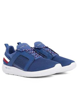 TOMMY TECHNICAL MATERIAL MIX SNEAKER MONACO BLUE