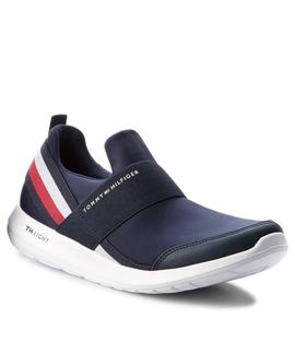 TOMMY TECHNICAL ELASTIC SLIPON SNEAKER MIDNIGHT