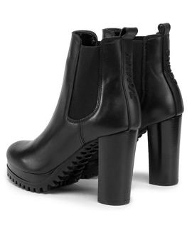 BOTINES TOMMY PIN LOGO HEELED CHELSEA BLACK