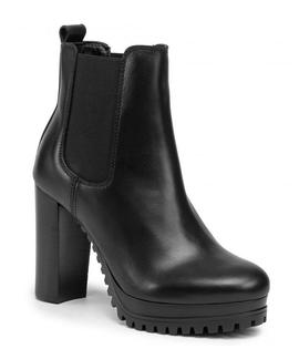 BOTINES TOMMY PIN LOGO HEELED CHELSEA BLACK