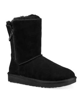 W CLASSIC SHORT SPARKLE ZIP BLACK