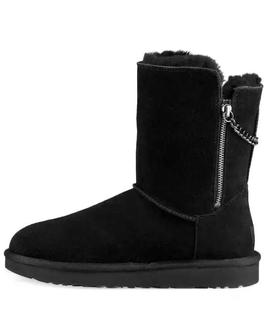W CLASSIC SHORT SPARKLE ZIP BLACK