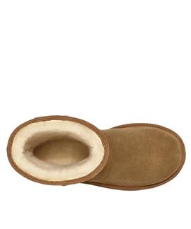 W CLASSIC SHORT UGG RUBBER LOGO CHESTNUT