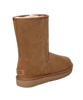 W CLASSIC SHORT UGG RUBBER LOGO CHESTNUT