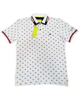 POLO M.C HOMBRE ESTAMPADO BLANCO