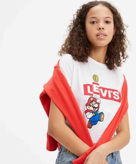 CAMISETA LEVI’S® THE PERFECT TEE MARIO BOX TAB WHITE
