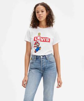 CAMISETA LEVI’S® THE PERFECT TEE MARIO BOX TAB WHITE