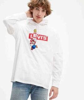 GRAPHIC CREWNECK TEE MARIO BOXTAB BING T2 WHITE