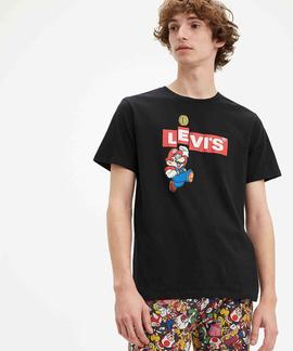 GRAPHIC CREWNECK TEE MARIO BOXTAB BING T2 BLACK