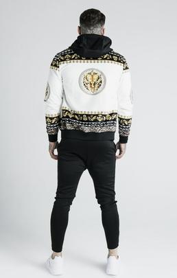 DANI ALVES BOMBER JACKET BLACK / OFF WHITE / GOLD