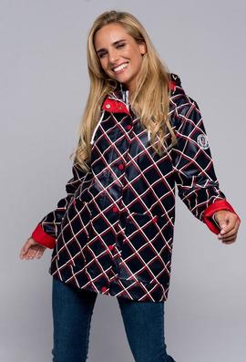 CHAQUETA M IMPERMEABLE TARTAN AZUL MARINO