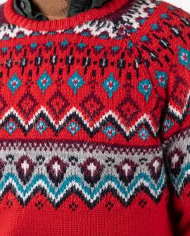 JERSEY FAIR ISLE ROJO