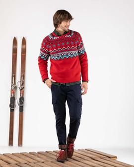 JERSEY FAIR ISLE ROJO