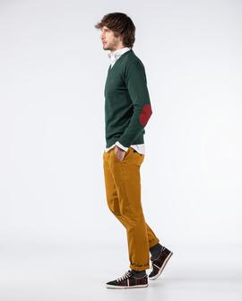 JERSEY PICO CON CODERAS ALGODON CASHMERE VERDE