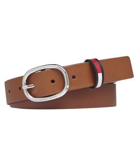 TJW FLAG INLAY LEATHER BELT COGNAC