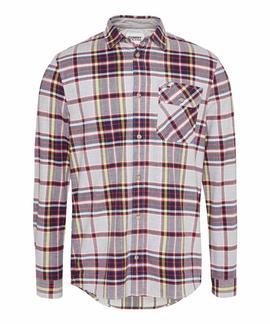 TJM FLANNEL PLAID SHIRT LT GREY HTR / MULTI