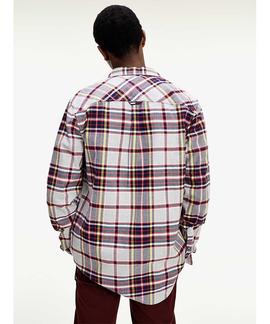 TJM FLANNEL PLAID SHIRT LT GREY HTR / MULTI