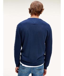 TJM SLEEVE TAPE SWEATER TWILIGHT NAVY