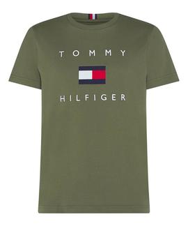 TOMMY FLAG HILFIGER TEE UTILITY OLIVE