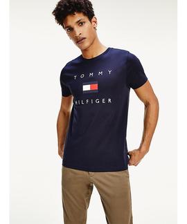 TOMMY FLAG HILFIGER TEE DESERT SKY