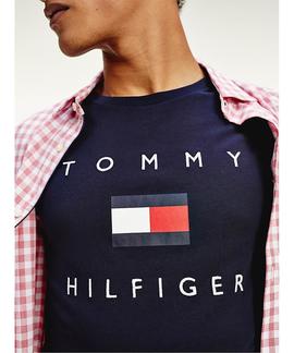 TOMMY FLAG HILFIGER TEE DESERT SKY