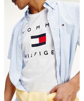 TOMMY FLAG HILFIGER TEE WHITE