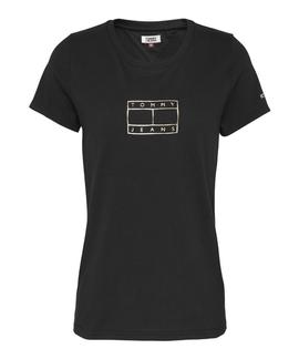 TJM METALLIC OUTLINE FLAG TEE BLACK