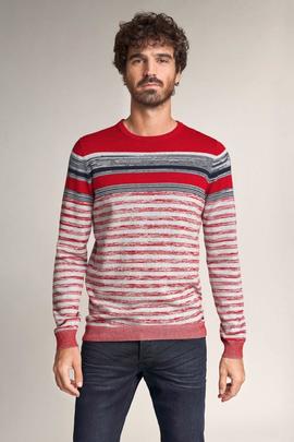 JERSEY DE RAYAS REGULAR FIT ROJO