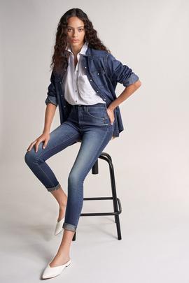 SECRET GLAMOUR SKINNY FIT HIGH RISE EN DENIM AZUL