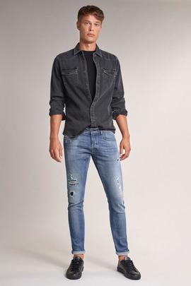 CLASH SKINNY FIT PREMIUM WASH CON ROTOS Y GATEADOS