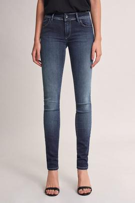 WONDER PUSH UP SKINNY FIT EN DENIM AZUL CON TACHUELAS