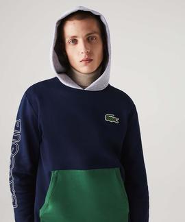 SUDADERA SPORT COLOR BLOCK AZUL MARINO