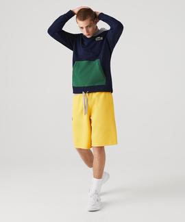 SUDADERA LACOSTE SPORT COLOR BLOCK AZUL MARINO