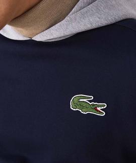 SUDADERA LACOSTE SPORT COLOR BLOCK AZUL MARINO