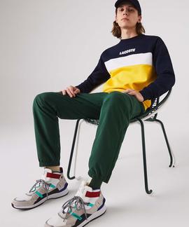 SUDADERA LACOSTE SPORT COLOR BLOCK AMARILLA